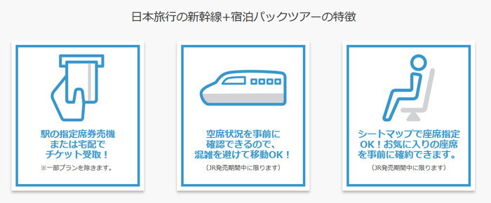 日本旅行「びゅう」のJR新幹線パックの特徴