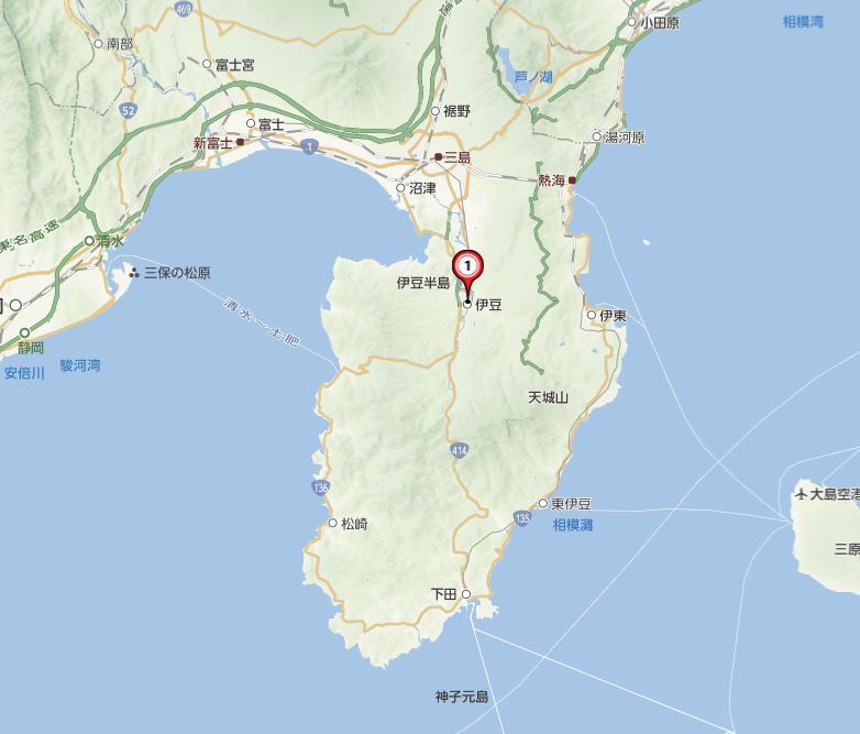 静岡県伊豆の位置地図