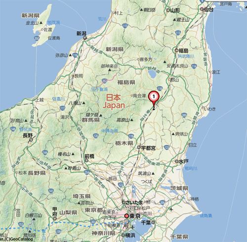 栃木県那須の位置